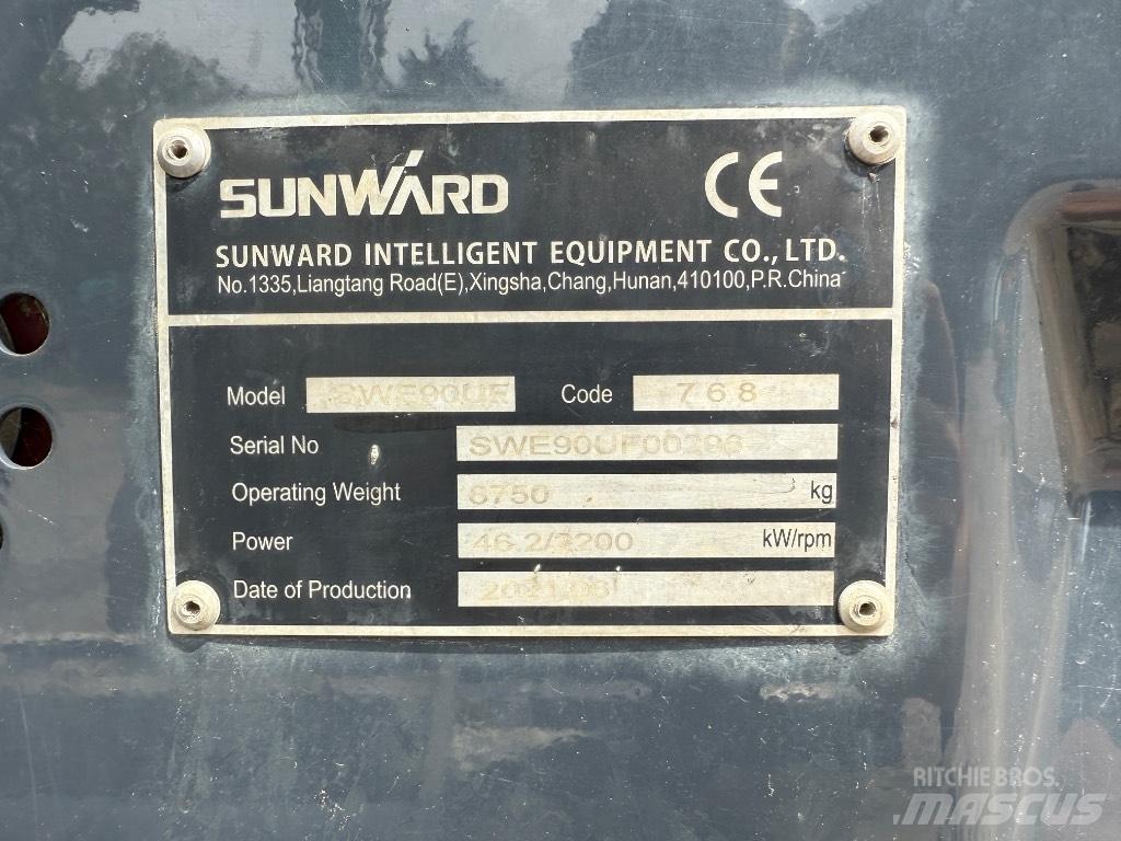 Sunward SWE 90 中型挖土機/掘鑿機/挖掘機 7t-12t