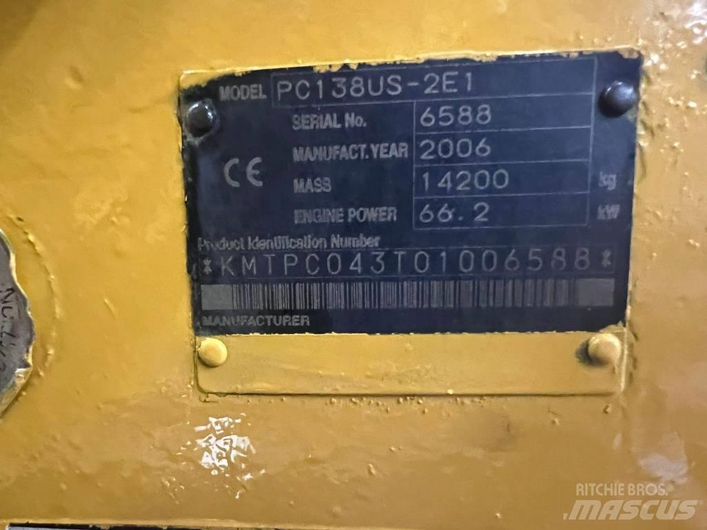 Komatsu PC 138 US 履帶式 挖土機/掘鑿機/挖掘機