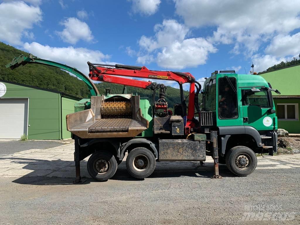 MAN - JENZ TGS 6x4 碎木機