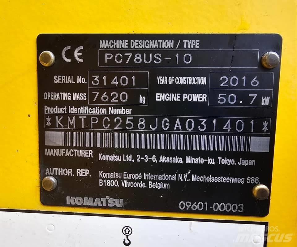 Komatsu pc78us-10 小型挖土機/掘鑿機<7t(小型挖掘機)