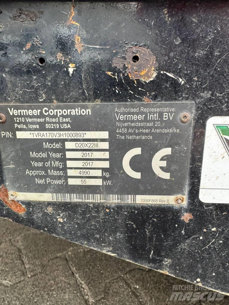 Vermeer D20x22SIII 水平/臥式定向鑽機設備