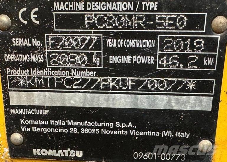 Komatsu PC 80 MR-5EO 中型挖土機/掘鑿機/挖掘機 7t-12t