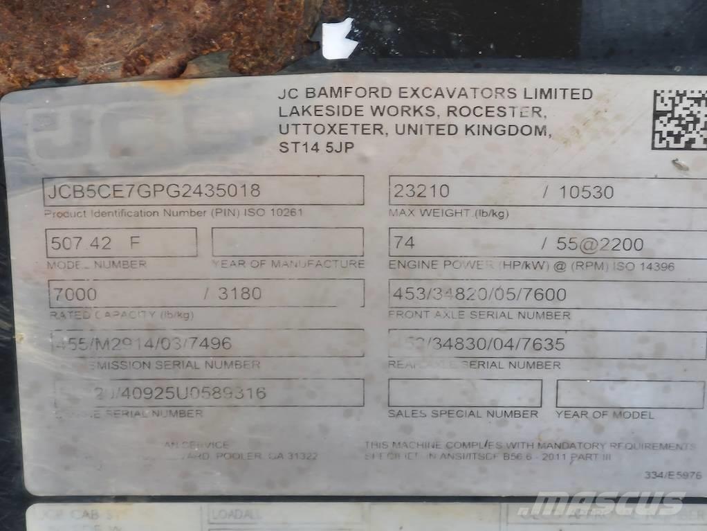 JCB 507-42 伸縮臂操作車