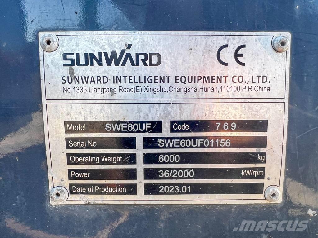 Sunward 60UF 小型挖土機/掘鑿機<7t(小型挖掘機)