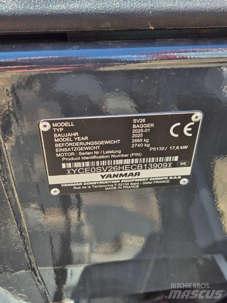 Yanmar SV26 Advance 小型挖土機/掘鑿機<7t(小型挖掘機)
