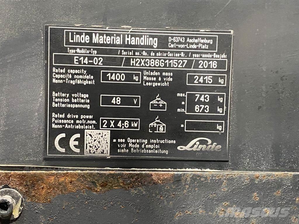 Linde E14-02 電動堆高機
