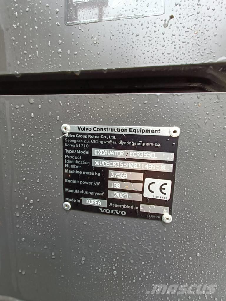 Volvo ECR 355 EL 履帶式 挖土機/掘鑿機/挖掘機