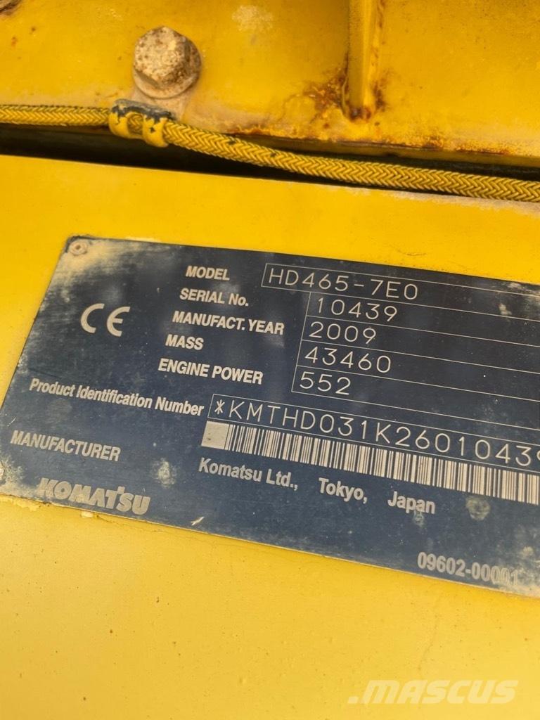 Komatsu HD 465-7 E0 剛性傾卸卡車