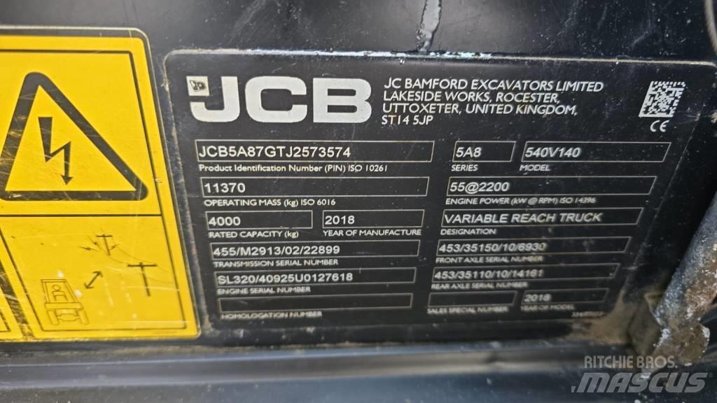 JCB 540-140 伸縮臂操作車