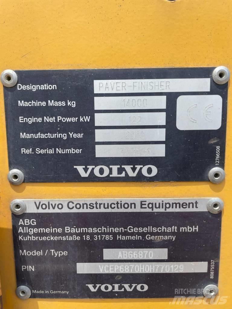 Volvo ABG 6870 瀝青攤舖機/鋪路機