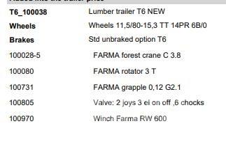Farma T6 HUGGARVAGN 林業其他機械設備