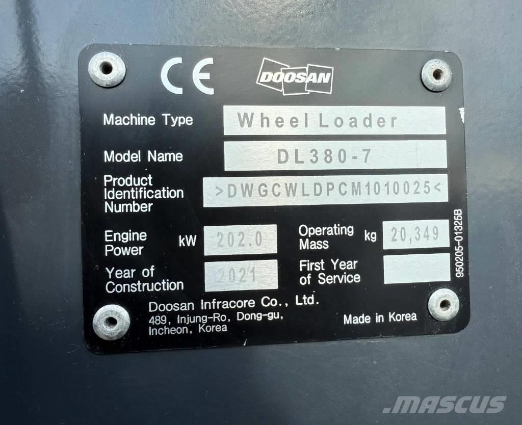 Doosan DL 380-7 輪胎式裝載機
