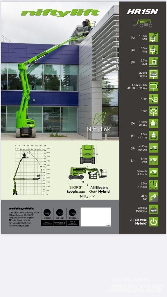 Niftylift HR 15NE 曲臂高空作業車