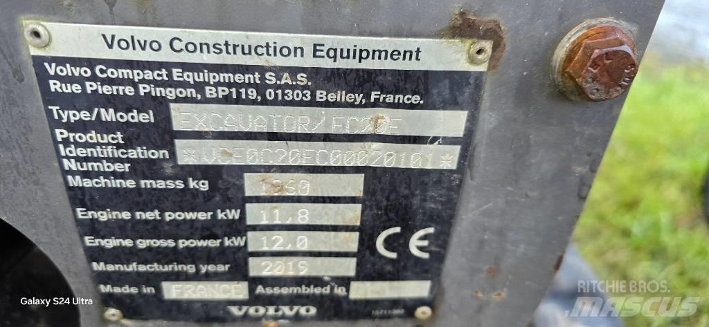 Volvo EC 20 E 小型挖土機/掘鑿機<7t(小型挖掘機)