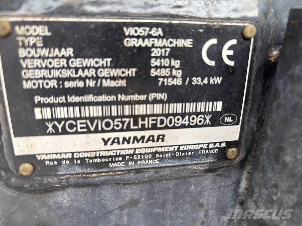 Yanmar YAN VIO57 小型挖土機/掘鑿機<7t(小型挖掘機)