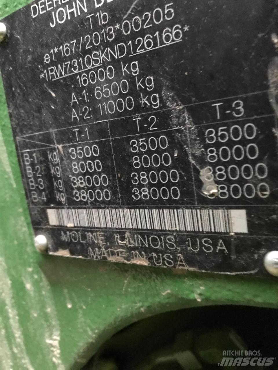 John Deere 7R 310 曳引機