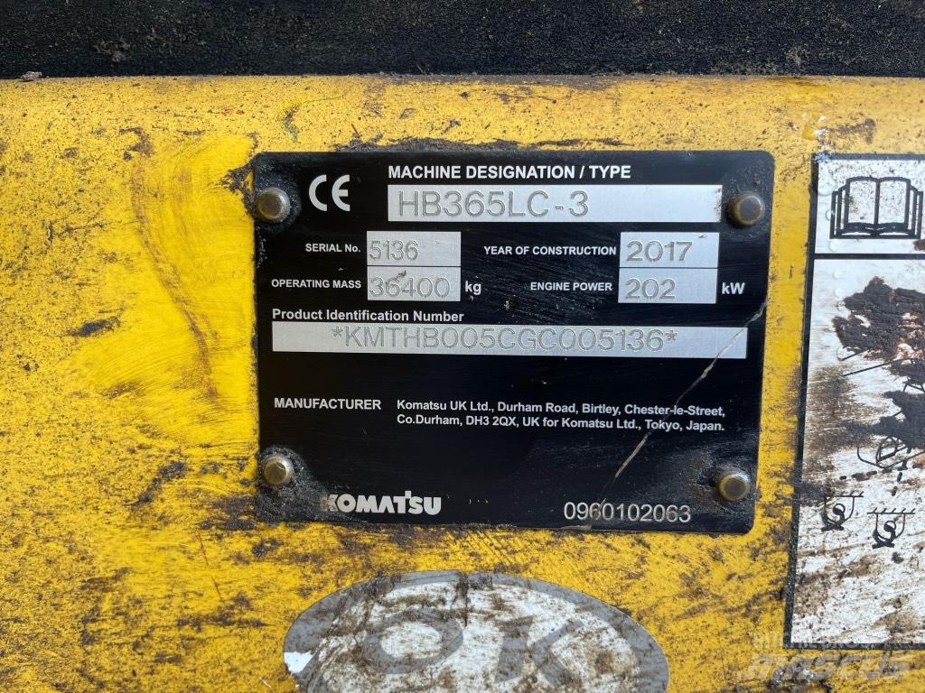 Komatsu HB 365 LC3 履帶式 挖土機/掘鑿機/挖掘機
