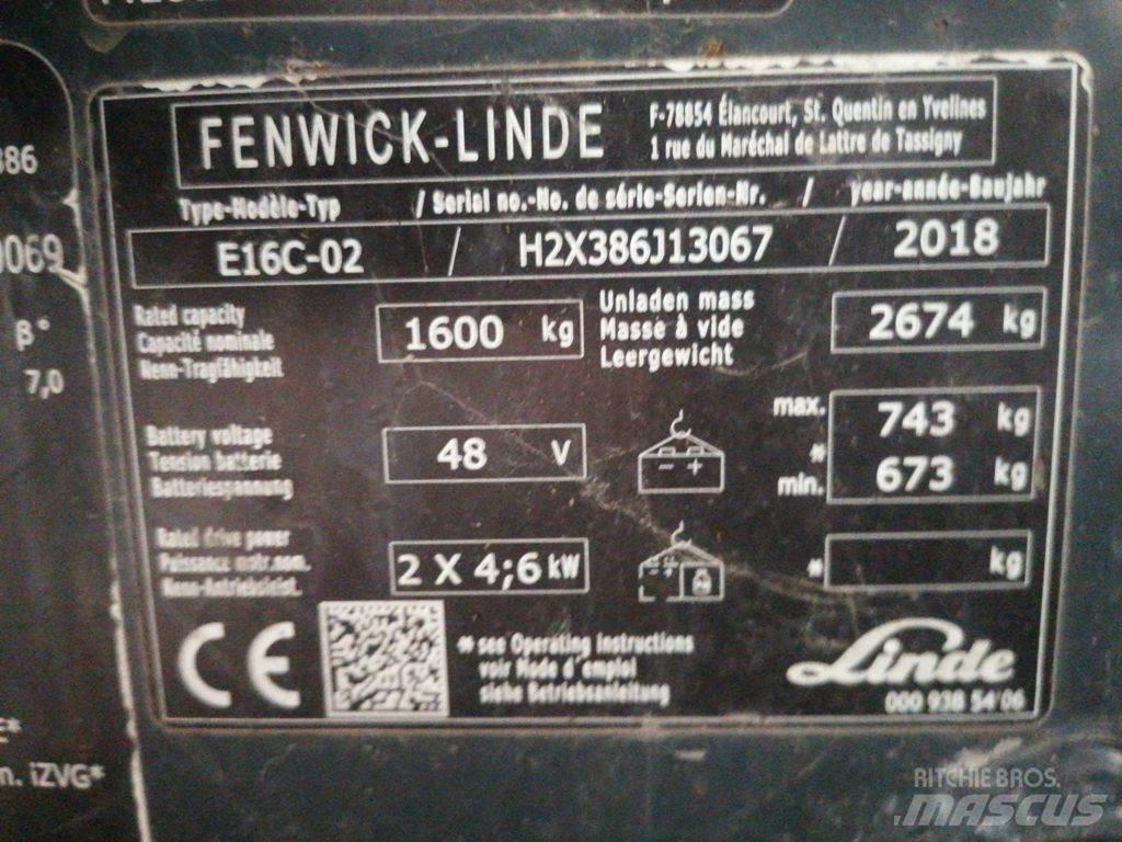 Linde E16C 電動堆高機