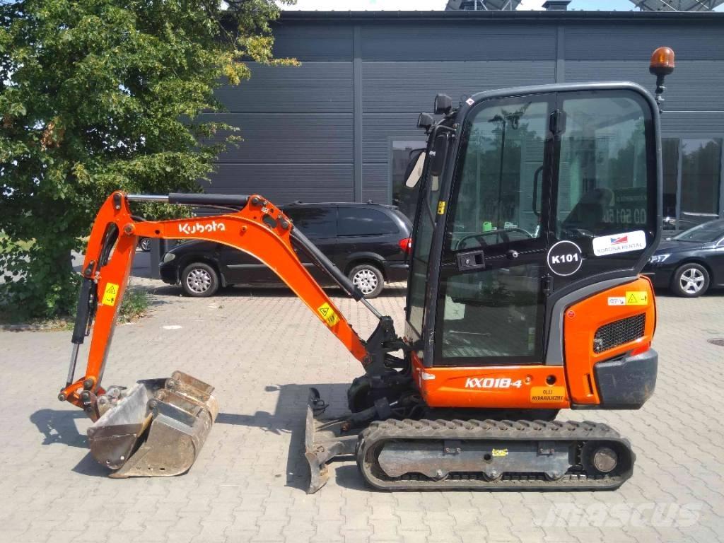 Kubota KX 018-4 小型挖土機/掘鑿機<7t(小型挖掘機)