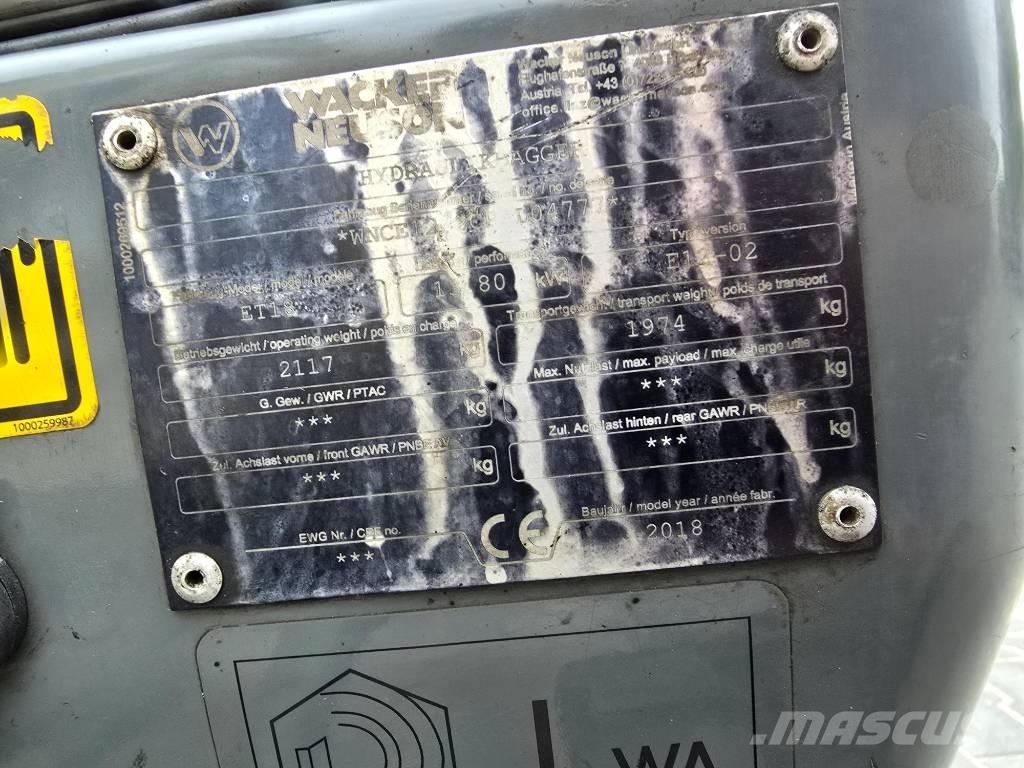 Wacker Neuson ET18 小型挖土機/掘鑿機<7t(小型挖掘機)