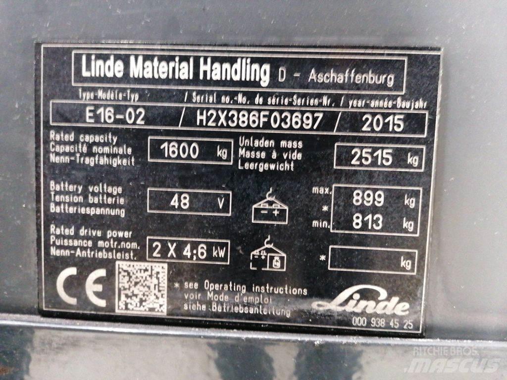 Linde E16-02 電動堆高機