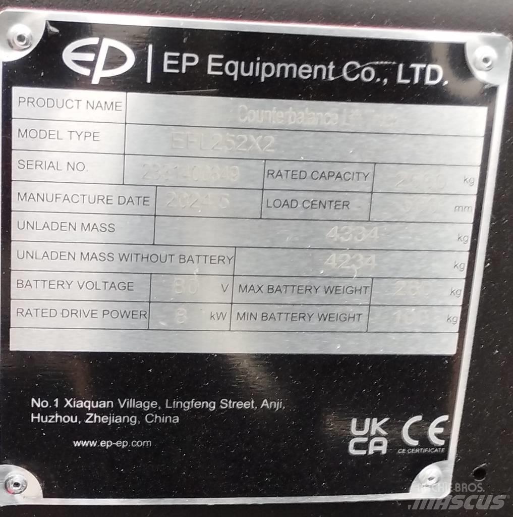 EP EFL 252 X LI-ON 電動堆高機