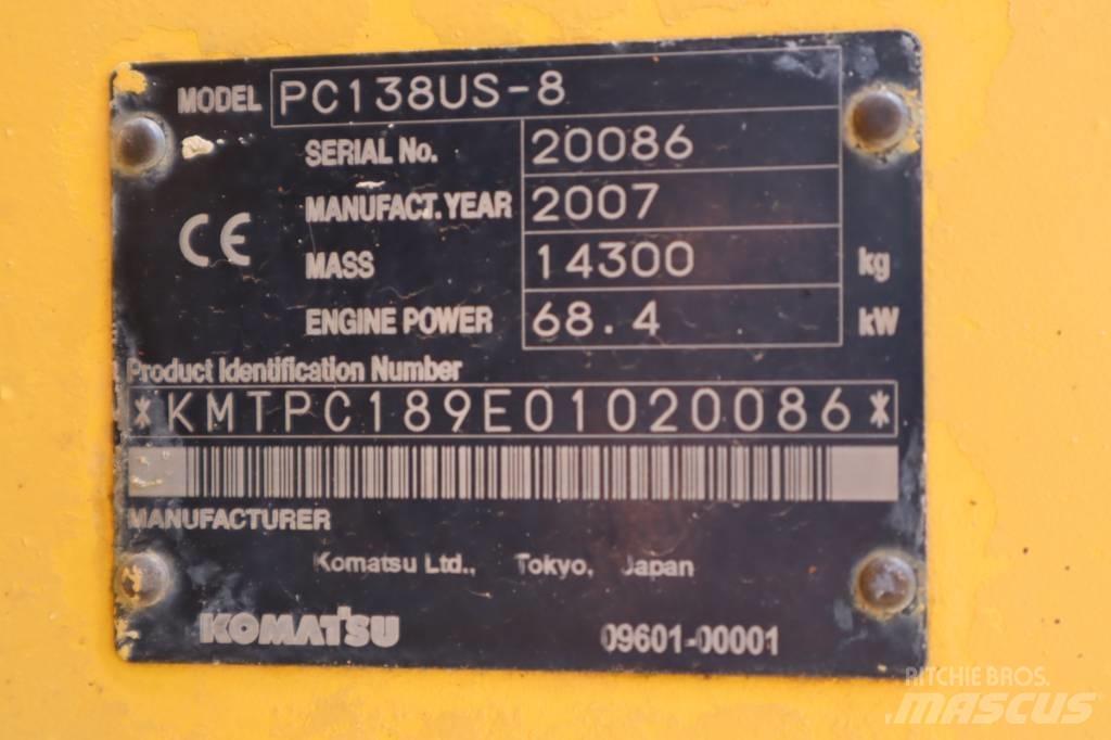 Komatsu PC138US-8 履帶式 挖土機/掘鑿機/挖掘機