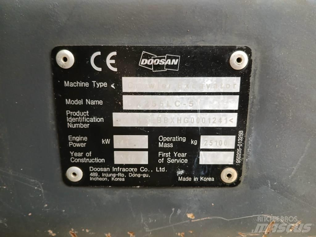 Doosan DX 255 LC 履帶式 挖土機/掘鑿機/挖掘機