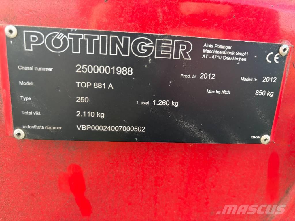 Pöttinger Top 881A 堆草機