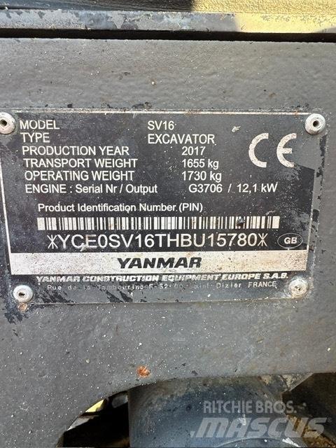 Yanmar SV 16 小型挖土機/掘鑿機<7t(小型挖掘機)