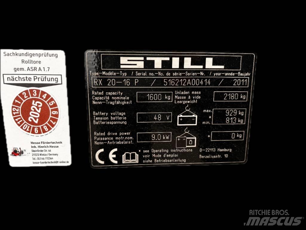 Still RX20-16P 電動堆高機