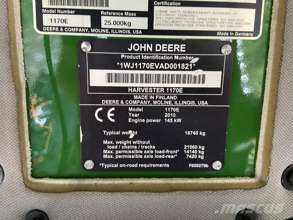 John Deere 1170 E 收穫機
