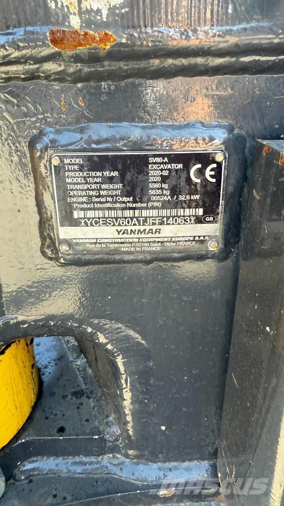 Yanmar SV 60 小型挖土機/掘鑿機<7t(小型挖掘機)