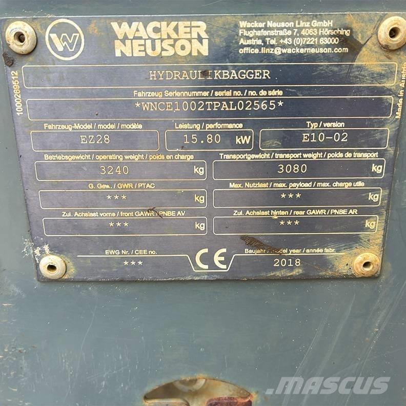 Wacker Neuson EZ 28 小型挖土機/掘鑿機<7t(小型挖掘機)