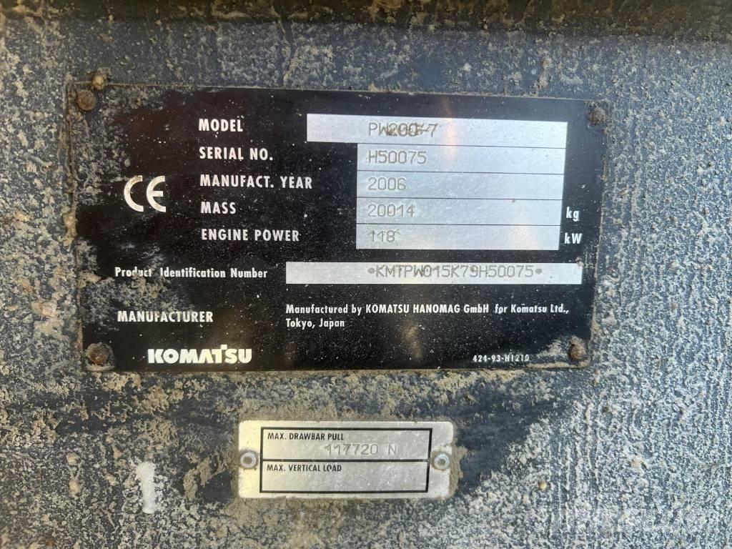 Komatsu PW 200-7 旋轉式挖土機/掘鑿機/挖掘機