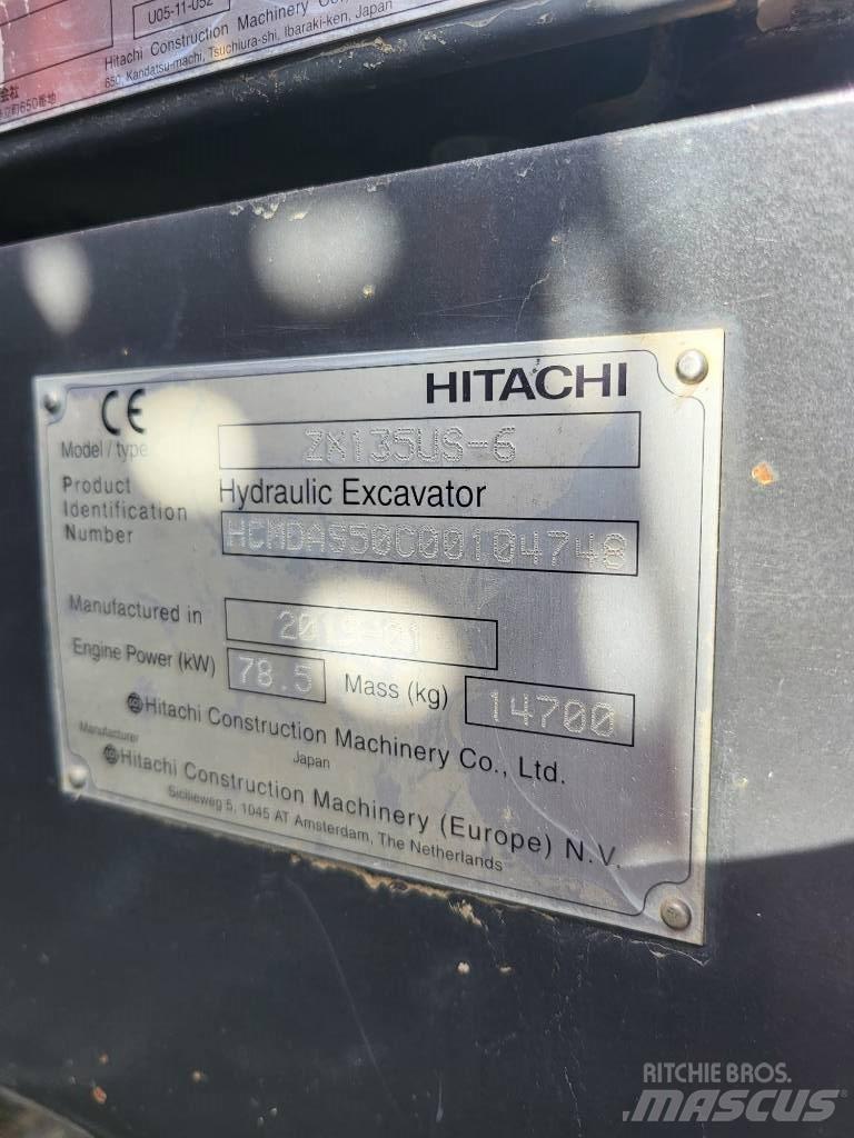 Hitachi ZX 135 US-6 履帶式 挖土機/掘鑿機/挖掘機