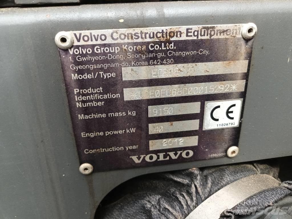 Volvo ECR 88 PLUS 中型挖土機/掘鑿機/挖掘機 7t-12t