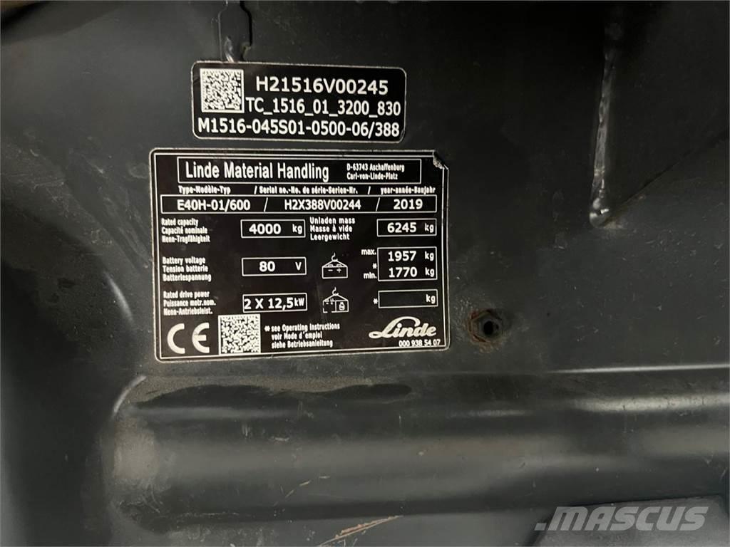 Linde E40H-01/600 電動堆高機