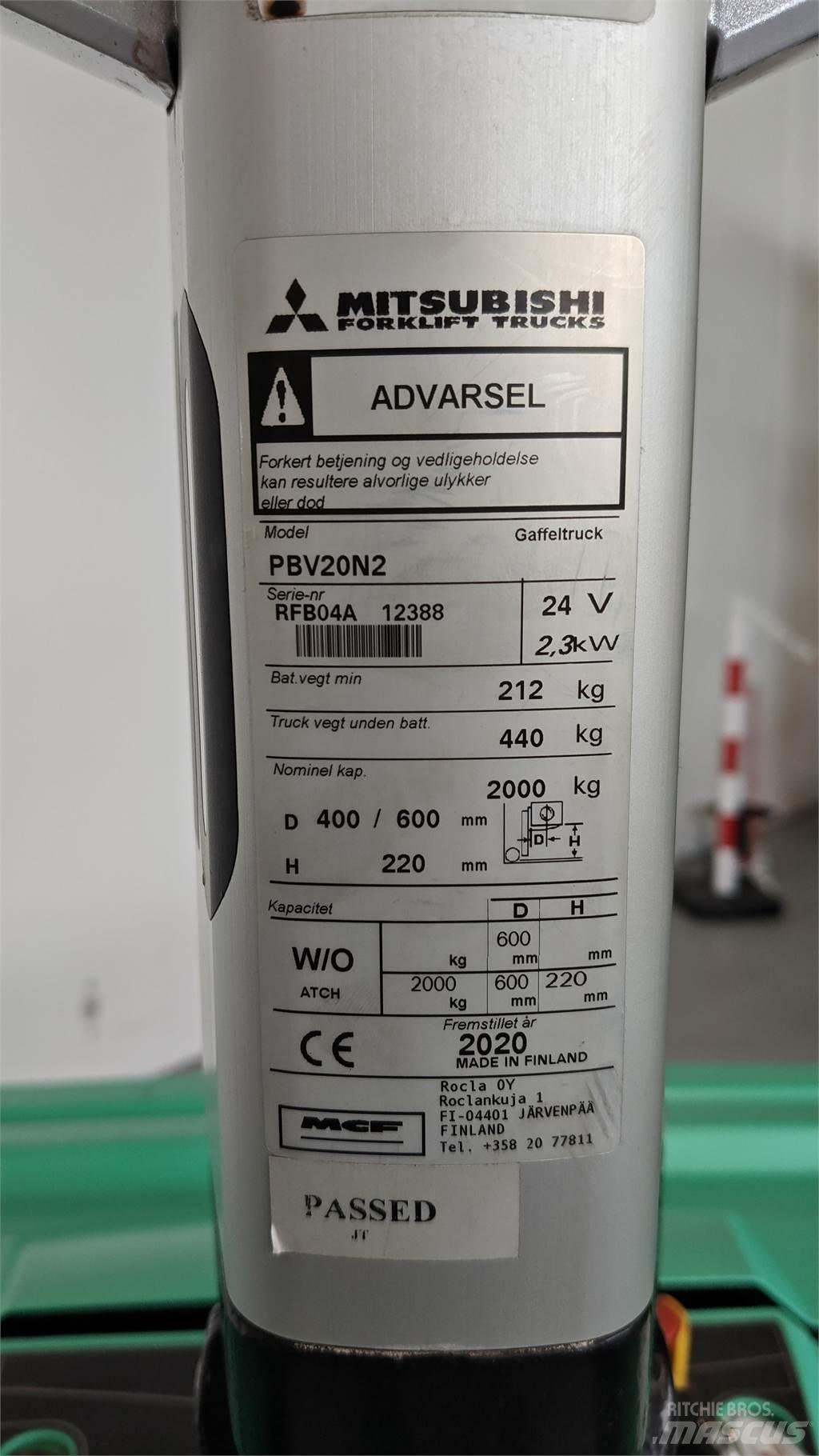 Mitsubishi PBV20N2 堆高機(叉車)-其他