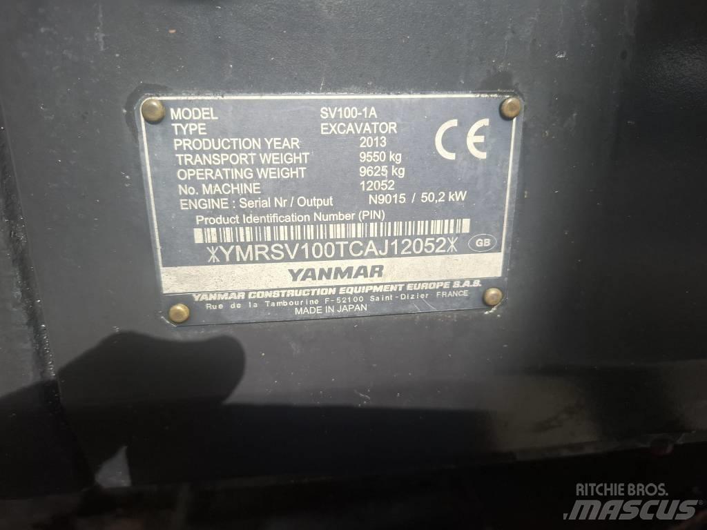 Yanmar SV 100-1A 中型挖土機/掘鑿機/挖掘機 7t-12t