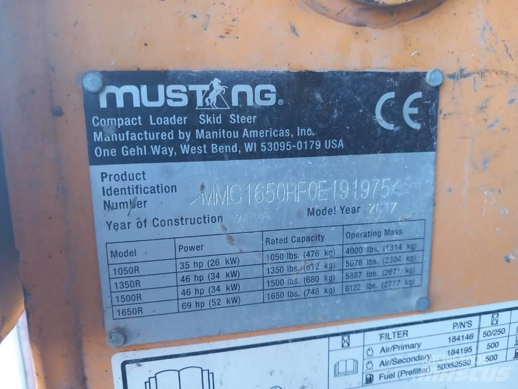Mustang 1650 R 滑移轉向裝載機