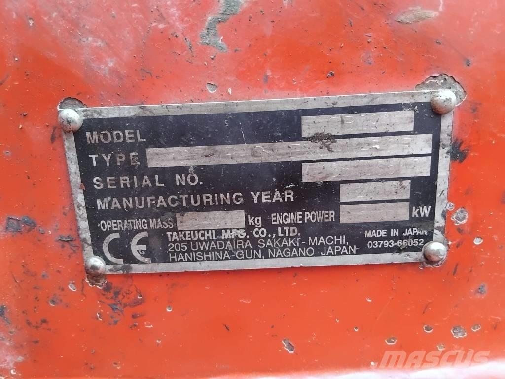 Takeuchi TB290 小型挖土機/掘鑿機<7t(小型挖掘機)