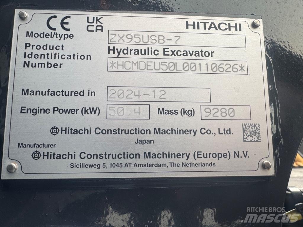 Hitachi ZX 95USB-7 中型挖土機/掘鑿機/挖掘機 7t-12t