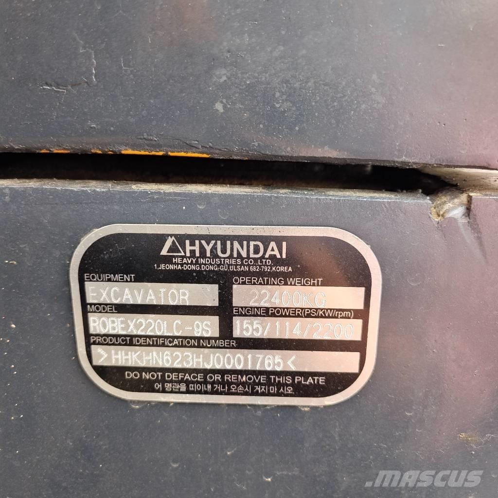 Hyundai RX220LC-9S 履帶式 挖土機/掘鑿機/挖掘機