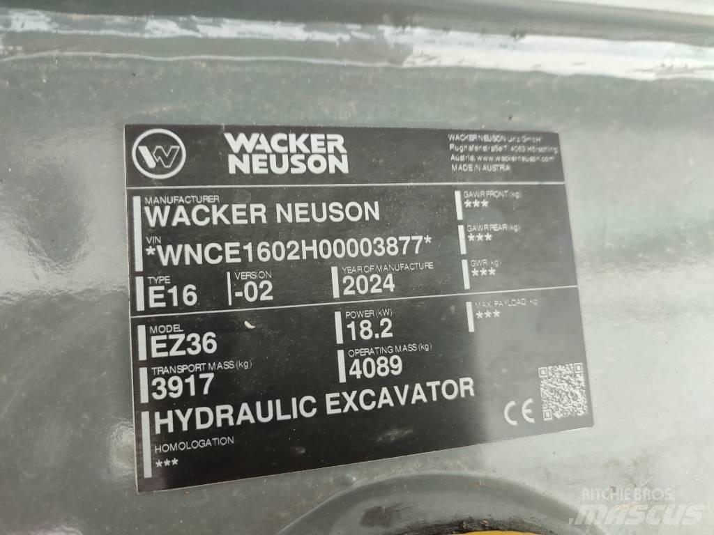Wacker Neuson EZ 36 小型挖土機/掘鑿機<7t(小型挖掘機)
