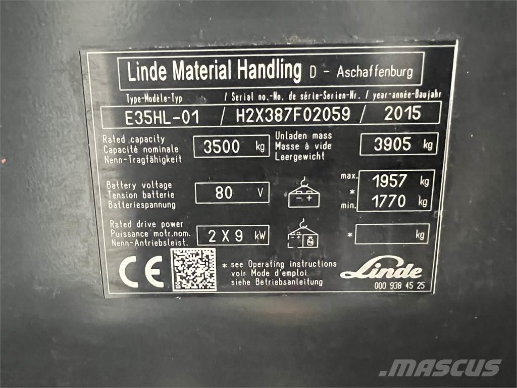 Linde E35HL-01 電動堆高機
