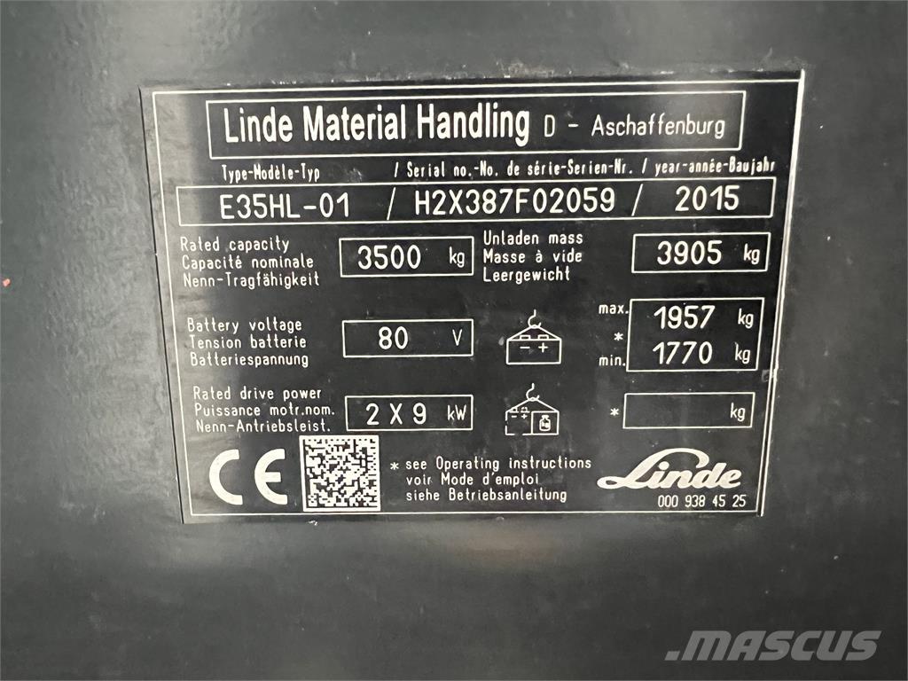 Linde E35HL-01 電動堆高機