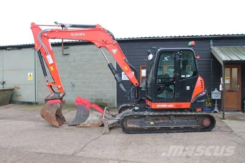 Kubota KX 080-4 中型挖土機/掘鑿機/挖掘機 7t-12t