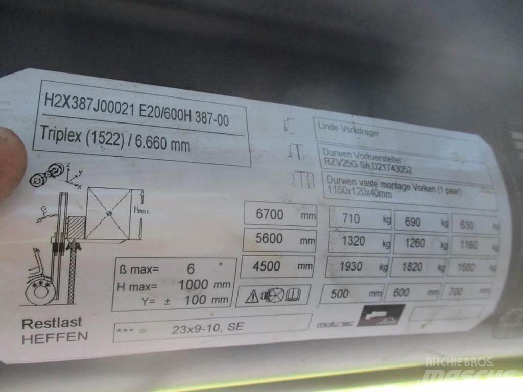 Linde E20-01/600 電動堆高機