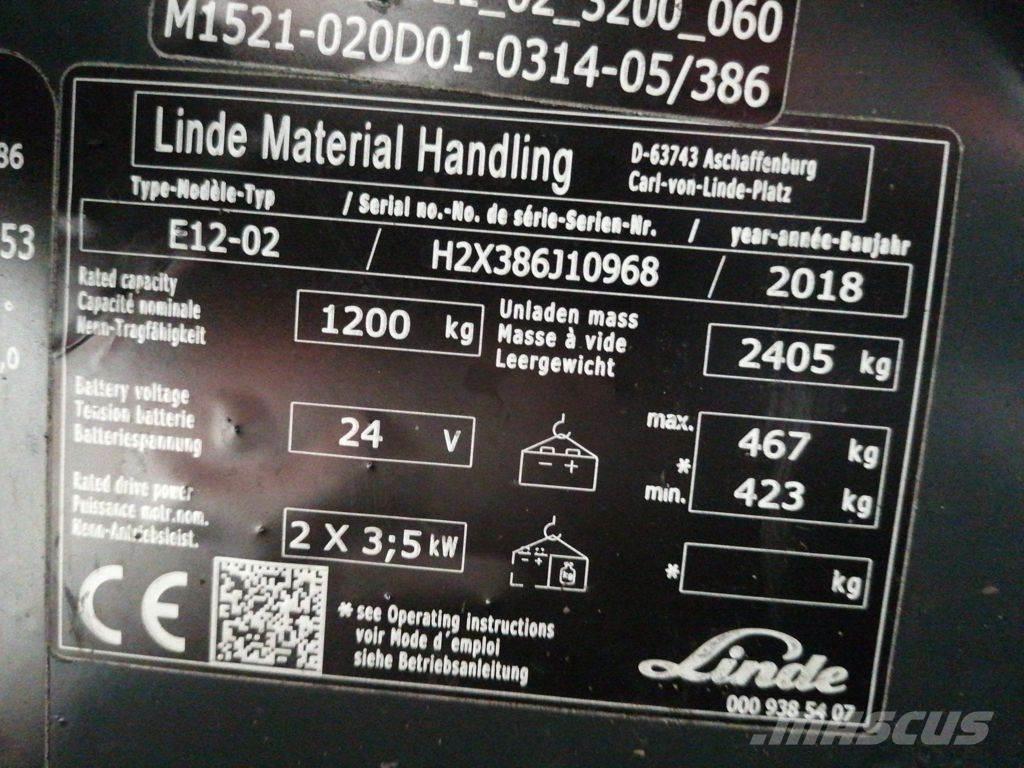 Linde E12-02 電動堆高機